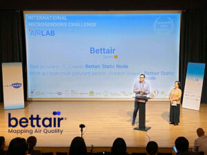 Josep Perelló, CEO of Bettair, at the closing event at Bangkok (Thailand) receiving the award